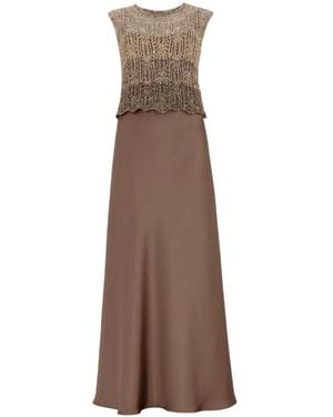 D.exterior Maxi Dresses - Brown