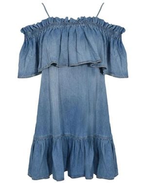 Pinko Kleedjes ,Blauw ,Denim Korte Jurken