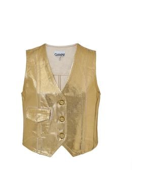 Ganni Vests - Natural