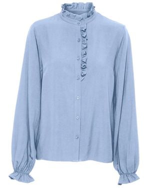 Cream Shirts - Blue