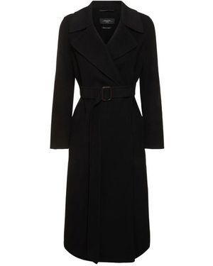 Weekend by Maxmara Schwarzer wollwickelmantel