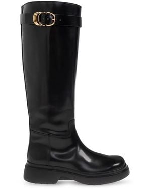 Tod's Schoenen ,Zwart ,Leer Leren Laarzen