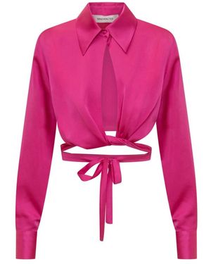 Nineminutes Satijnen Blouse - Roze