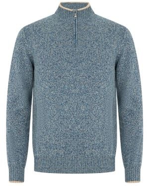 Fedeli Pullover Mit Reißverschluss - Blau
