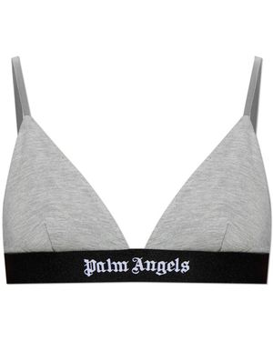 Palm Angels Branded Bra - Grijs