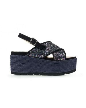 Espadrilles Glitzer slip-on schuhe - Blau