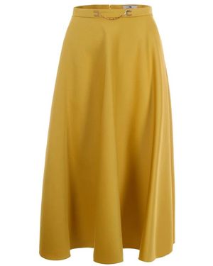 Elisabetta Franchi Midi Skirts - Yellow