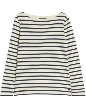 Weekend by Maxmara Wkderasmo Gestreiftes T-Shirt - Schwarz