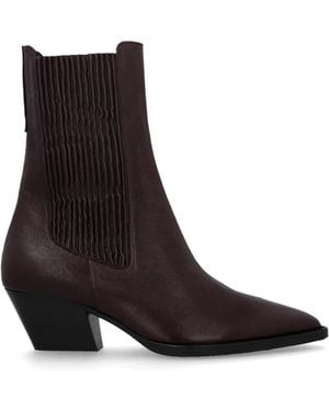 IRO Lederstiefeletten Mit Absatz Mazola Fit Lv - Braun