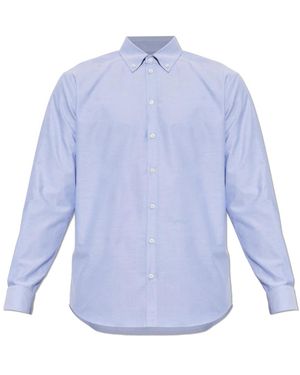 DSquared² Overhemden ,Blauw ,Katoen Shirt Met Geborduurd Logo