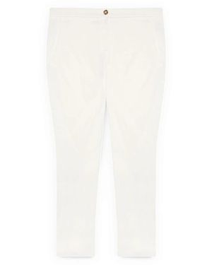 FIORELLA RUBINO Slim-Fit Trousers - Blanco