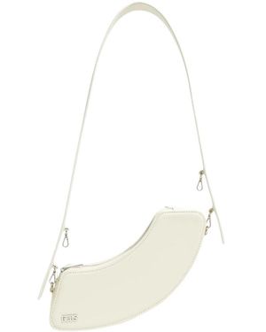 Gcds Tassen ,Leer Comma Medium Handbag - Wit