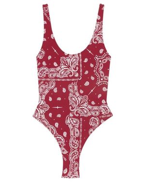 VENUJA Badmode ,Veelkleurig ,Badana Print Zwempak - Rood