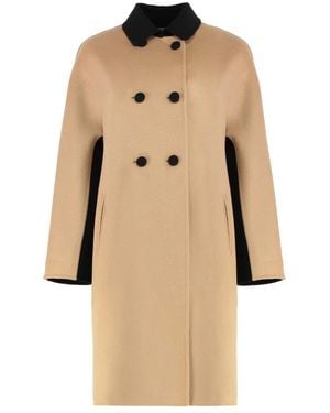 Sartoria Latorre Double-Breasted Coats - Natural