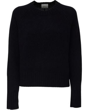 Allude Round-Neck Knitwear - Black