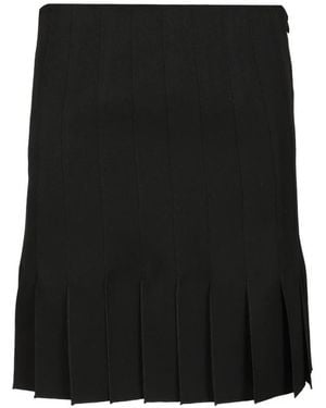 Marni Pleated Wool Miniskirt - Schwarz