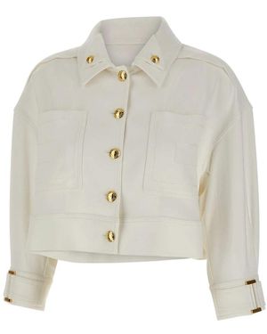 Elisabetta Franchi Light Jackets - White