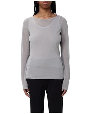 Pinko Round-Neck Knitwear - Gray