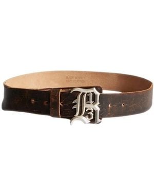 R13 Logo Buckle Belt - Bruin