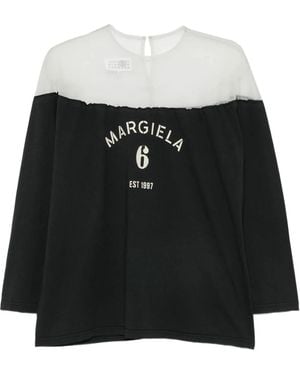 MM6 by Maison Margiela Long Sleeve Tops - Black