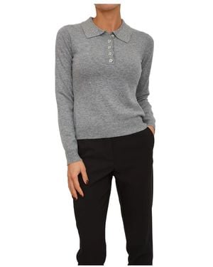 Fracomina Round-Neck Knitwear - Grey