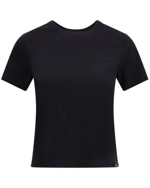 Courreges Geborduurd Logo T-Shirt - Zwart