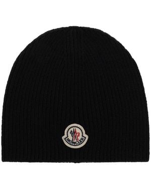 Moncler Wolmuts Met Logopatch - Zwart