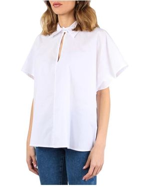 Manila Grace Weiße Casual Bluse Für Frauen
