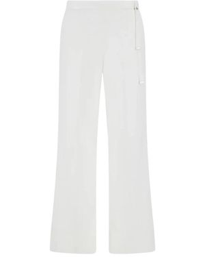 Herno Broeken ,Wit ,Katoen Pocket Palazzo Pants