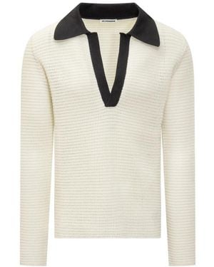 Jil Sander V-Neck Knitwear - White
