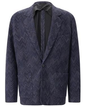 Missoni Zigzag Blazer - Blau