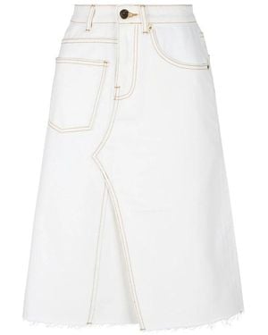 Tory Burch Denim Skirts - White