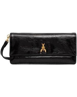Patrizia Pepe Logo-Plaque Clutch Bag - Schwarz