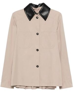 Sportmax Overshirt Met Plooien - Naturel