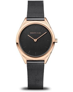 Bering Unisex armbanduhr ultra slim 31 mm saphirglas slim design armband milanaise 17031-166 - Grau