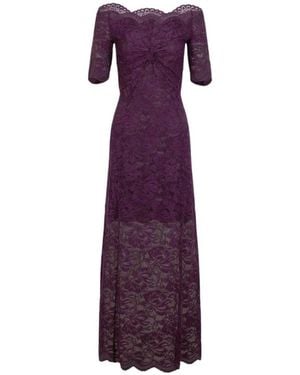 Rabanne Kleedjes ,Paars ,Lace Maxi Jurk