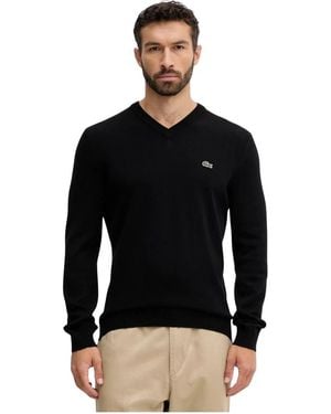 Lacoste V-Neck Knitwear - Negro