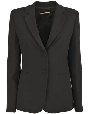 Pennyblack Formele Crepe Jas Met Smalle Revers - Zwart