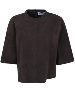 Max Mara Mxs Getto Wildleder-Oberteil - Schwarz