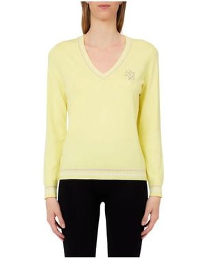 Liu Jo V-Neck Knitwear - Yellow