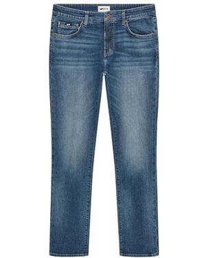 Gas Jeans ,Blauw ,Denim Slim-Fit Denim Broek