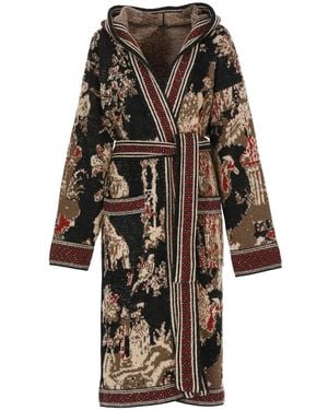 Etro Langer Strickcardigan - Schwarz