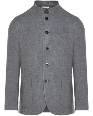 Boglioli Jassen ,Grijs ,Wol Wollen/Cashmere Jas