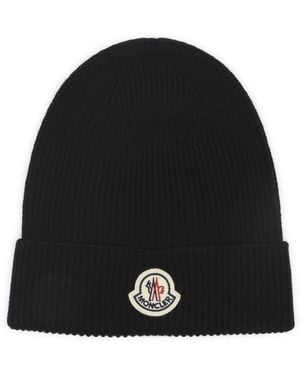 Moncler Stilvolle Wintermütze Für Männer - Schwarz