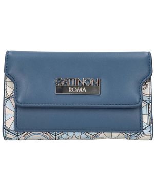 Gattinoni Accessoires ,Veelkleurig ,Leer Portemonnee Van Kunstleer - Blauw