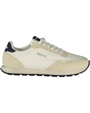 Blauer Sneakers - Blanc