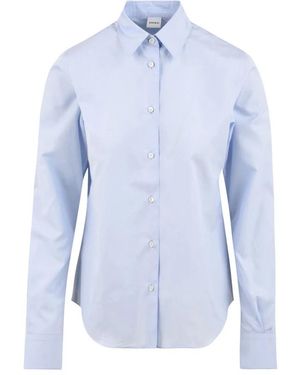 Aspesi Klassiek Katoenen Popeline Shirt - Blauw