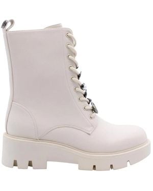Twinset Lace-Up Boots - Gray