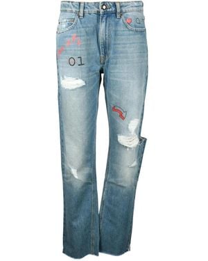 Semicouture Straight Fit Jeans - Blue