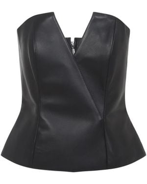 Ralph Lauren Lammnappa-Top - Schwarz